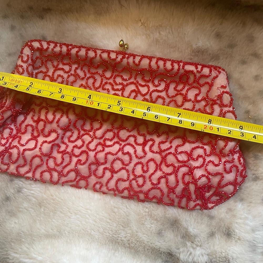 Vintage 1950s/60s Red Beaded Clutch Purse
- Made in Belgium for Lazarus - Picture 8 of 9